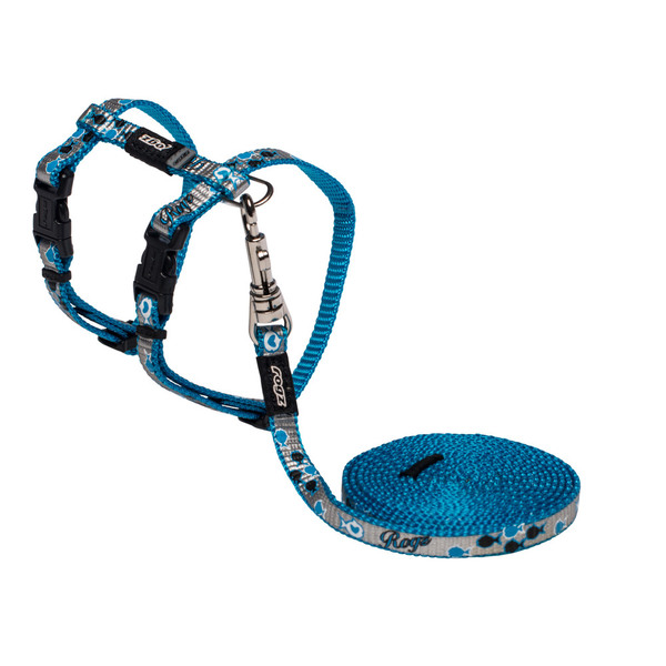 Rogz Cat Harness and Leash Set Reflective
